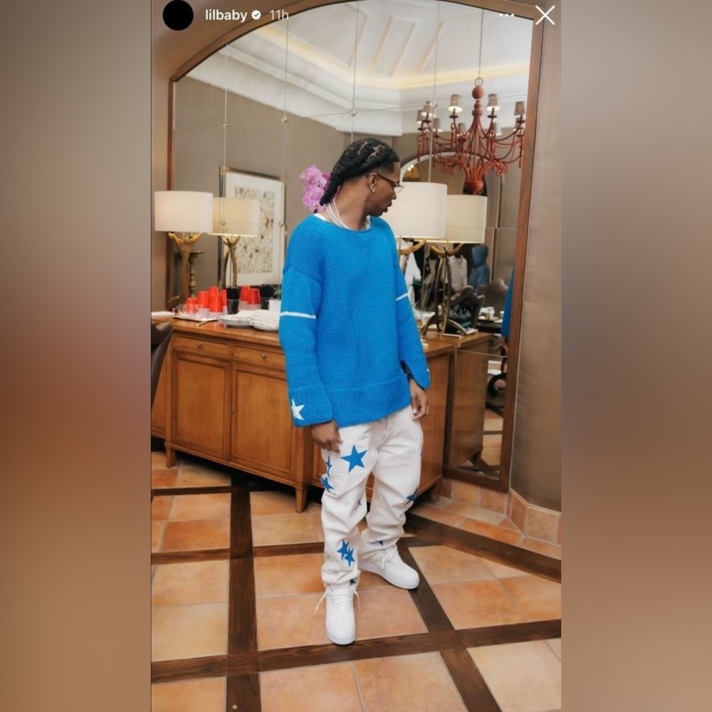 Rare Chrome Hearts Blue Star Sweater